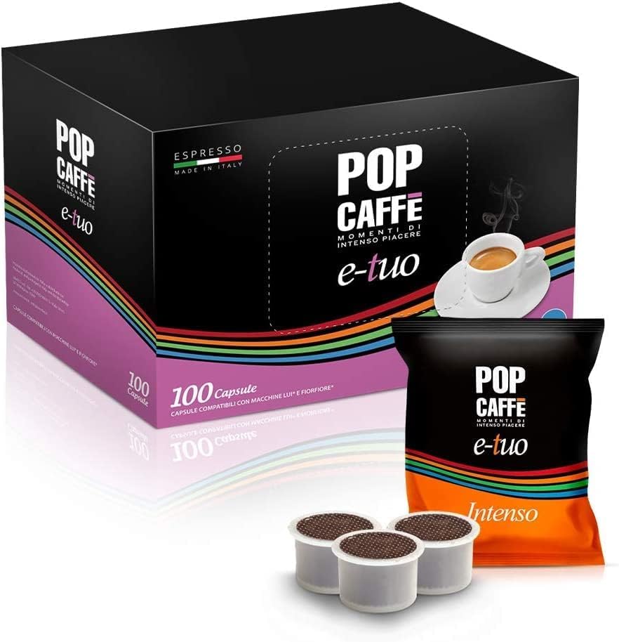 200 capsule POP CAFFE E-TUO INTENSO compatibile FIOR FIORE LUI CAFFE E MITACA MPS -