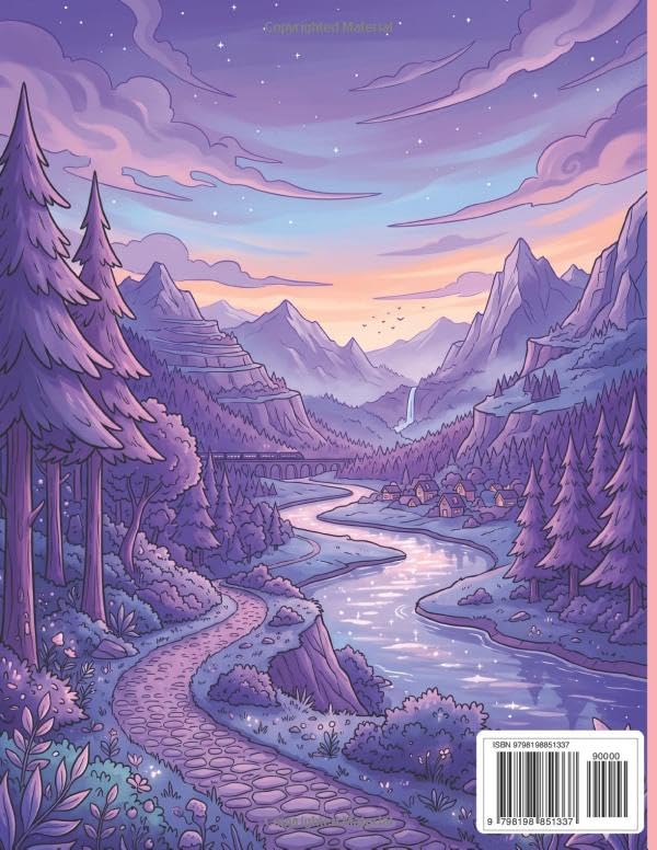 Lofi Travel Journal: A Dreamy Escape to Faraway Places: A Cozy Anime Coloring Book and Journal with Dedicated Notes Sections for Adults and Teens image 3