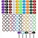 Fiyuer Couvres Clés 100 Pièces Cap Clé Colorées Demi Rond Ensemble de Flexible Couvre-Clés Elastique Universels Key Cap Covers pour Identifier Facilement Les Clés de la Porte 8 Couleurs