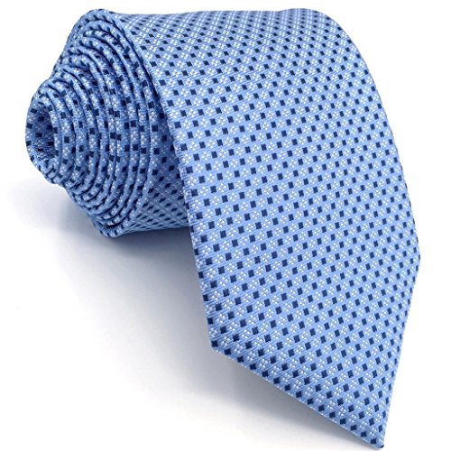 shlax&wing Corbatas Para Hombre Azul Puntos Traje de negocios Seda Corbata Flaca