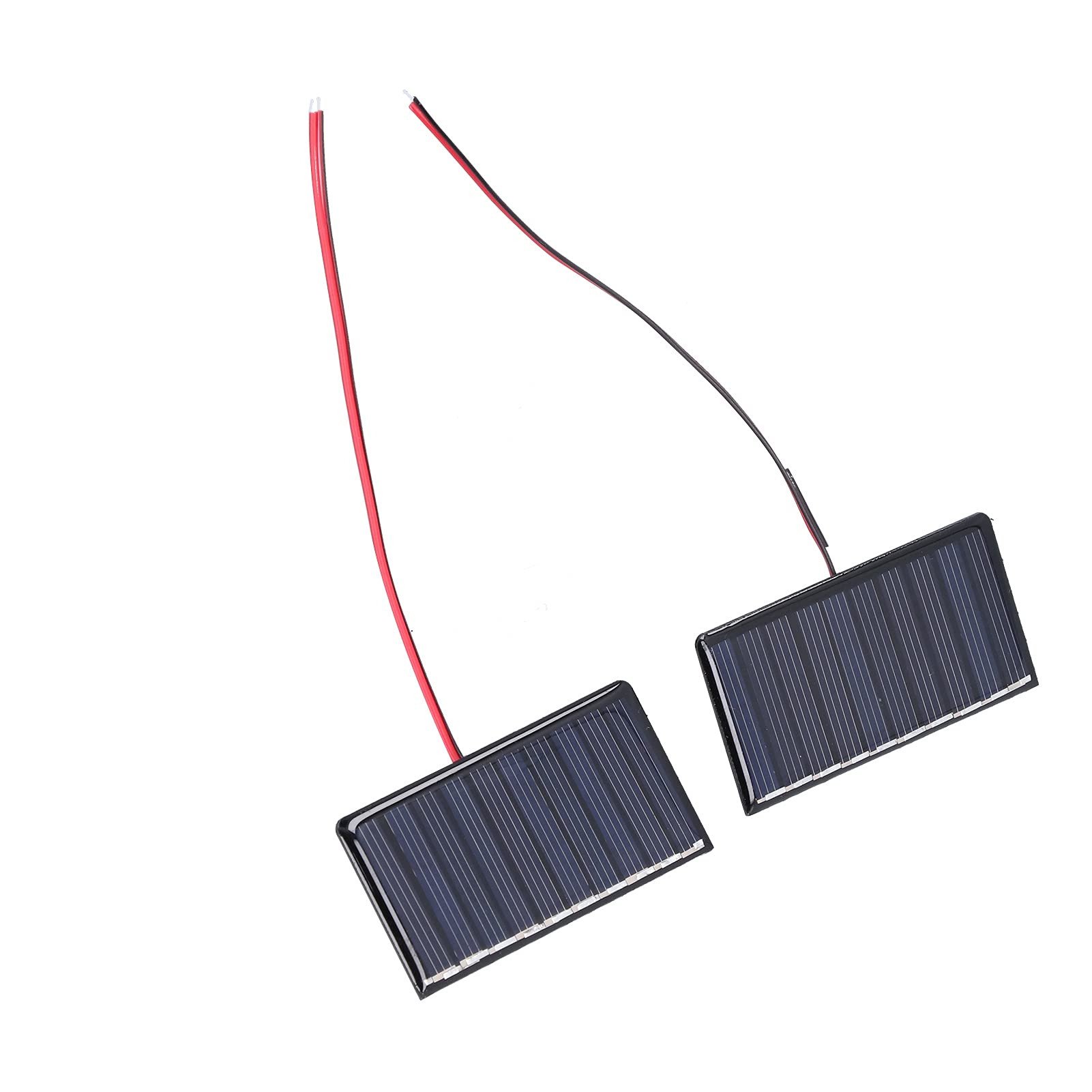 Jeffergarden Modulo del Pannello Solare 2pcs, Caricatore a Cella Polysilicon con Uscita Ad Alta Efficienza per Elettrodomestici a Bassa Potenza, 68x36 Mm, per le Luci del Giardino e i Sistemi di