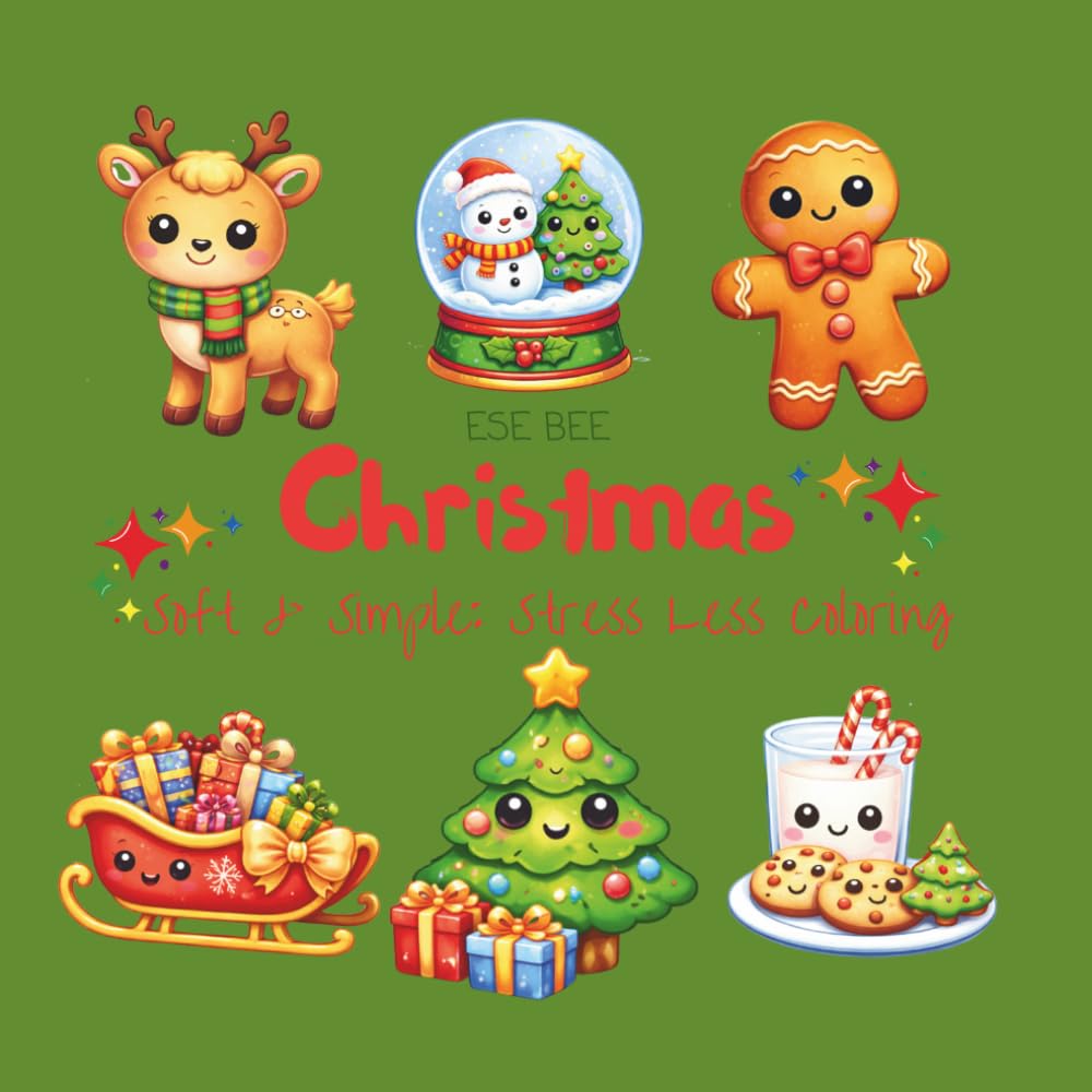 Christmas: Soft & Simple: Stress Less Coloring