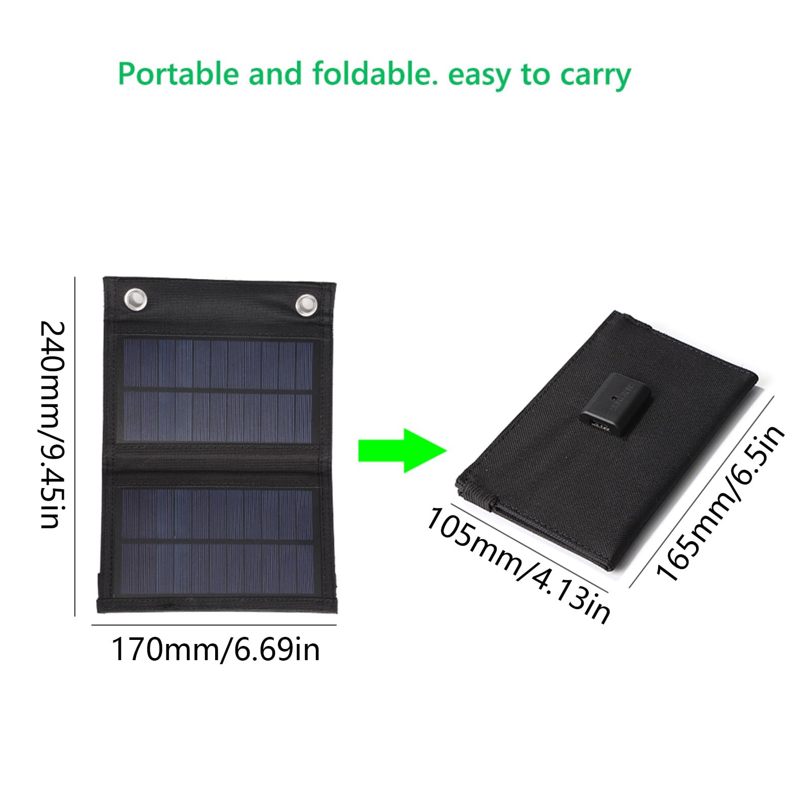 USB Foldable Solar Panel Portable Flexible Small Waterproof 5V 10W Folding Solar Panel Cells For Mobilephone Portable Solar Charger For Cell Phone And Laptop Solar Panel Waterproof Solar Cell Battery