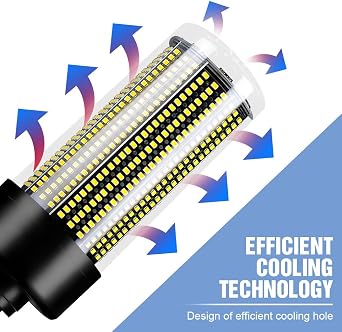 2Pcs LED Corn Light Bulbs,800W Equivalent 80W Indoor Led Corn Bulb 23000LM, 3000K Warm White lamp, E26/E39 Medium Mogul Base, Large Area Lights for Indoor Garage Warehouse High Bay Lighting