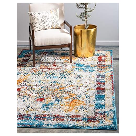 Vintage Bohemian Area Rug for Home Decor