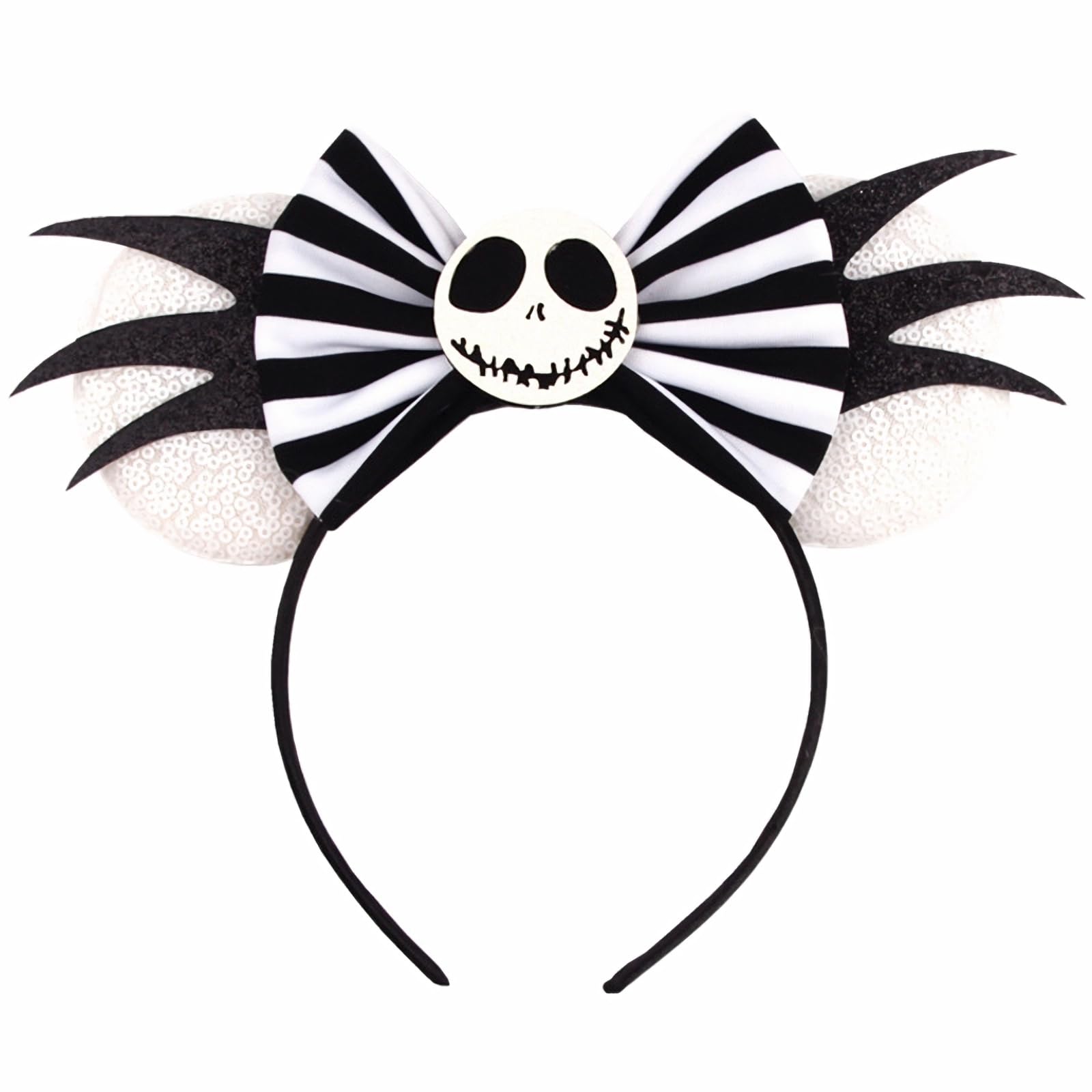 Sequin Mouse Ears Headbands for Women Girls Boys, Glitter Bows Headband for Kids Adults Birthday Party Costume Halloween