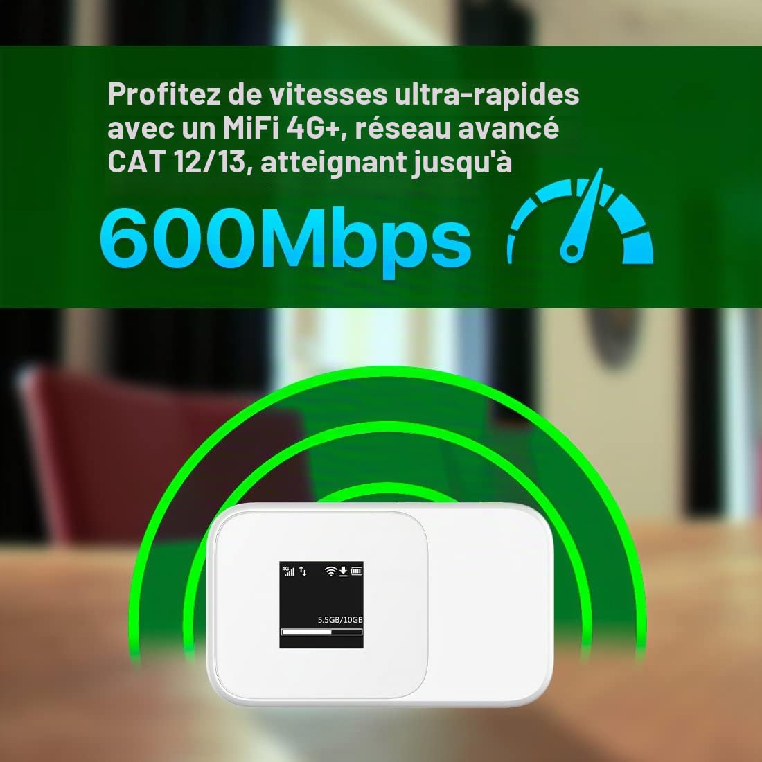 Router Zte Mf986d 4g Ufi Lte Cat12/13 1x Usb Type C, 1x Sim Socket 2x TS-9 (mf986d)
