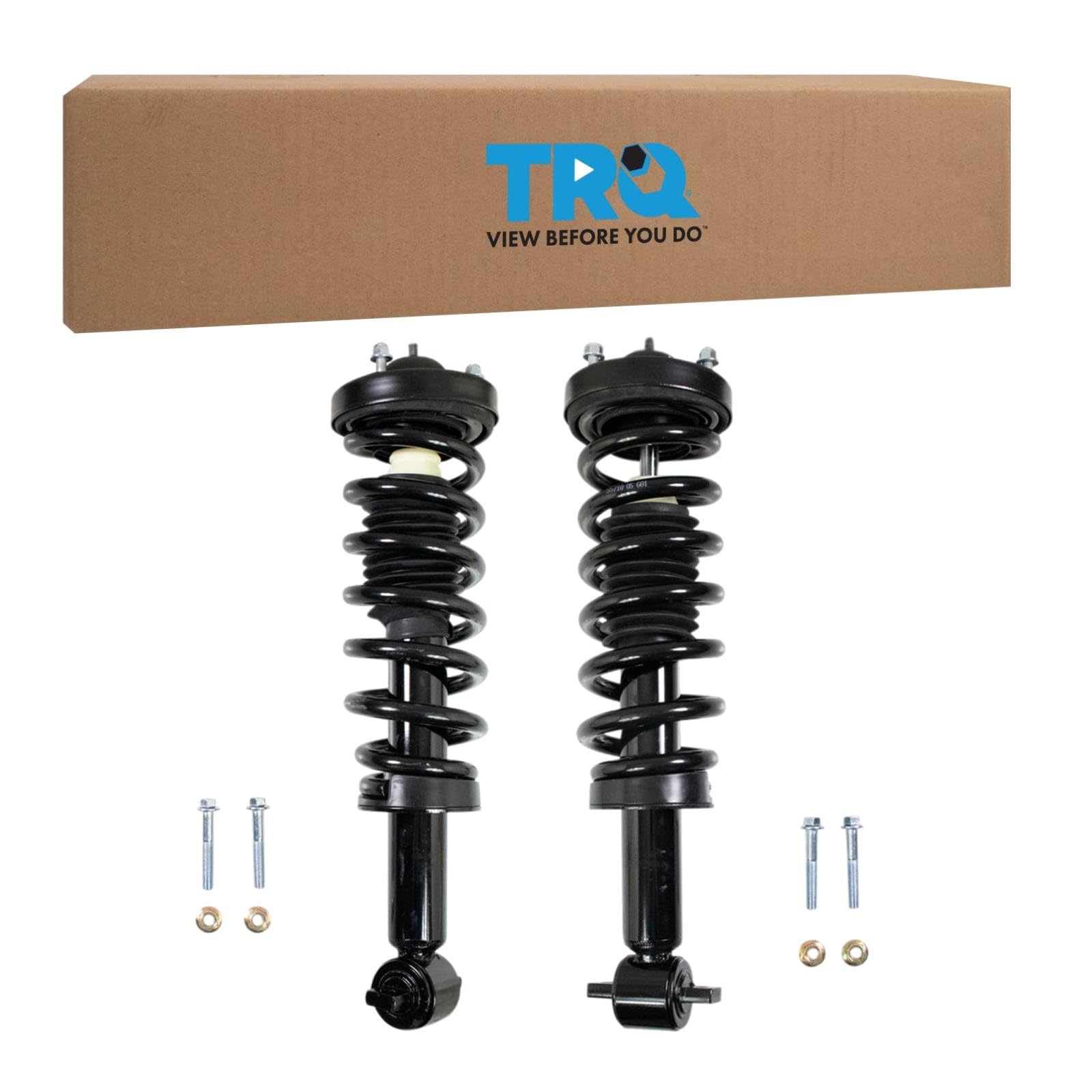 TRQ Front Shock Strut &amp; Spring Assembly Pair Set Compatible with 2015-2020 Ford F-150