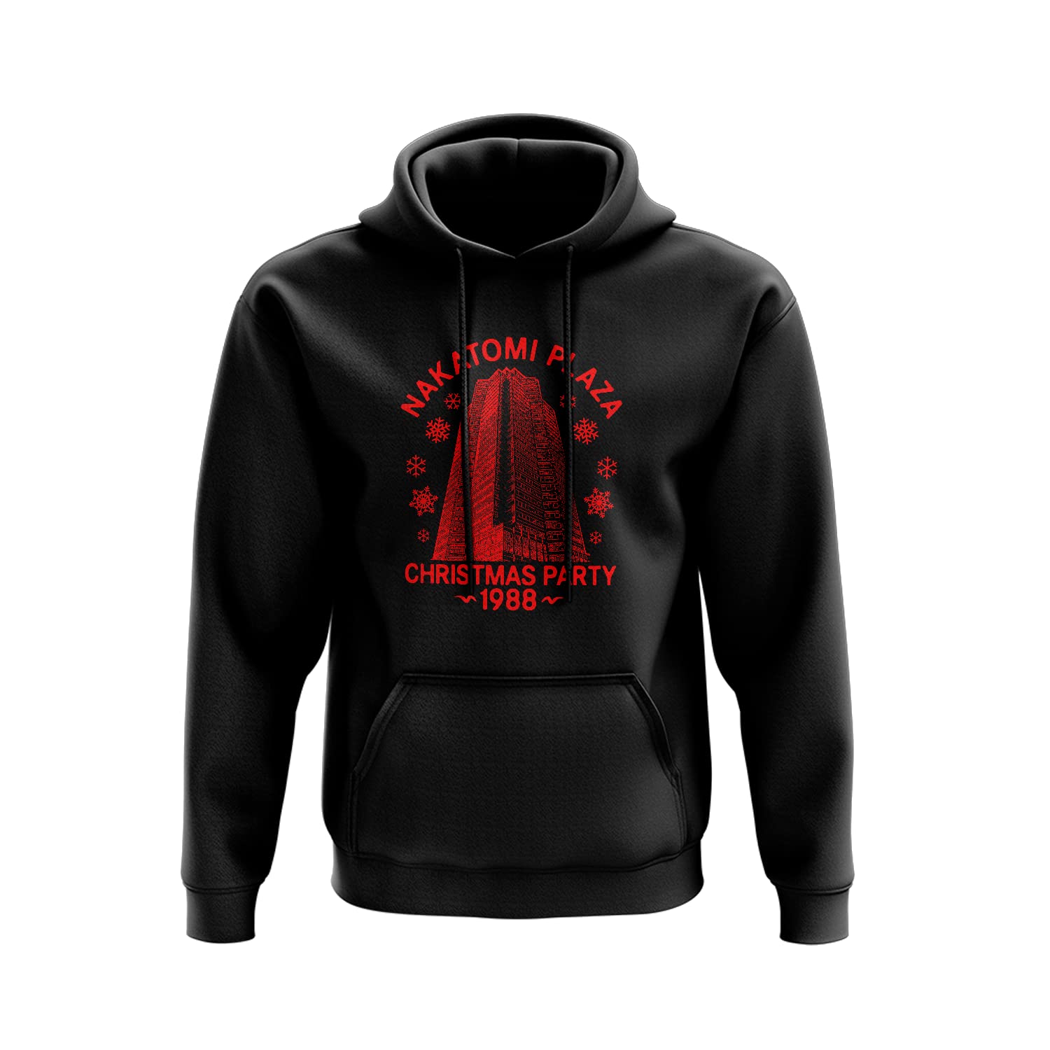 Smartypants Unisex Black Prime Nakatomi Plaza Christmas Hoodie Pullover - Novelty Festive Merry Xmas Eve Work Party 1988 Action Thriller Detective Classic Movie Film Cinema Gift Present (5Xl, )