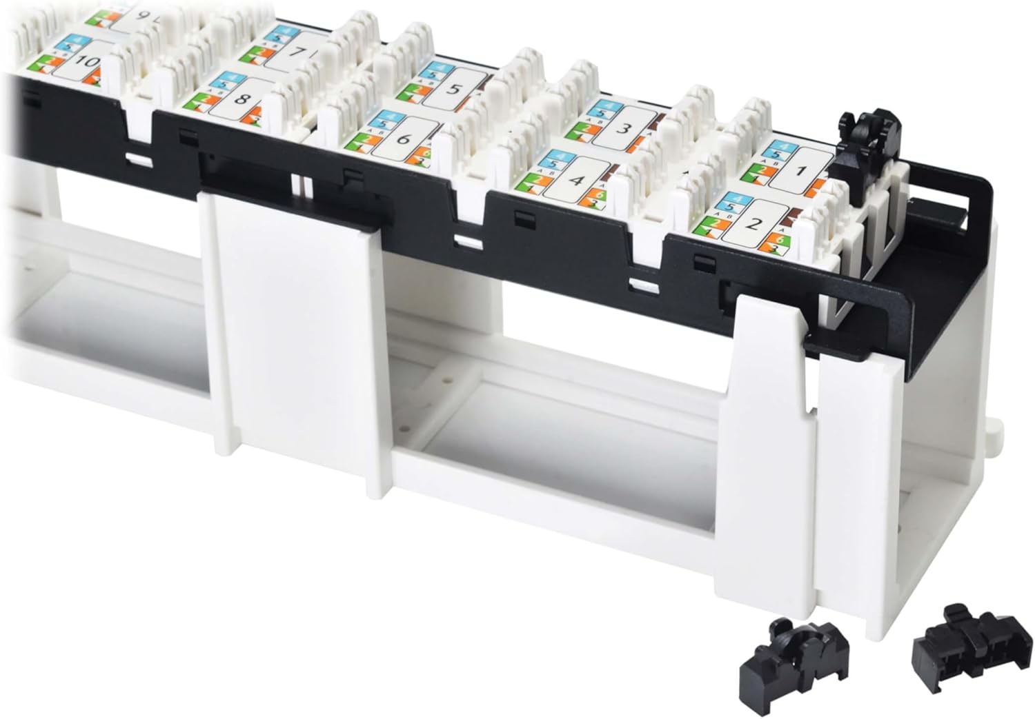 Tripp Lite 12-Port Wall Mount PoE+ Compliant Patch Panel, Cat6a Ethernet, Offset Ports, 110 Punch Down, 568A & 568B Color Coded Labels, TAA Compliant, Lifetime Manufacturer's Warranty (N250-012-6A-OF)