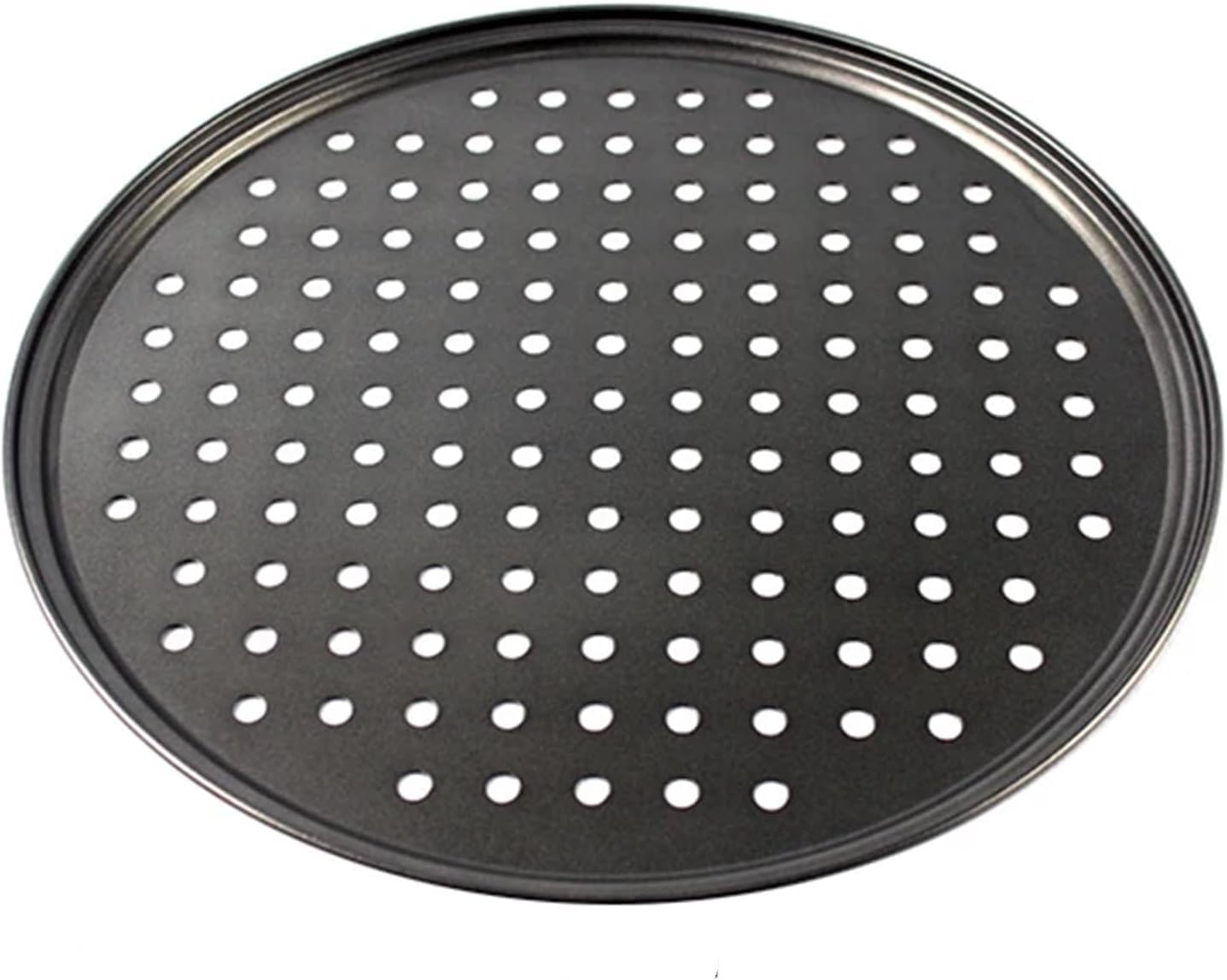 Plaque pizza et moule de cuisson perforé rond profond de 28cm en acier
