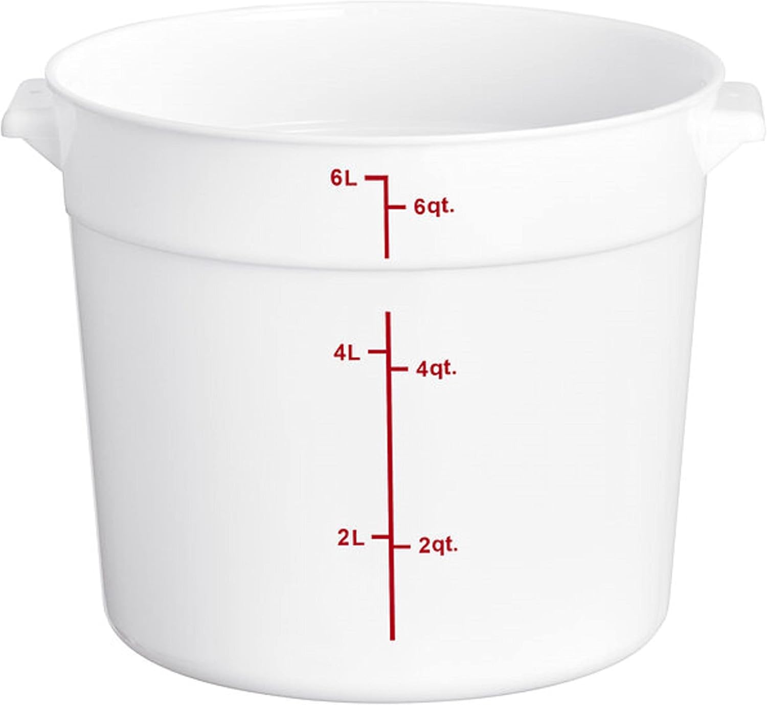 TrueCraftware 6 Qt. Round Food Storage Container White Polypropylene Food Storage