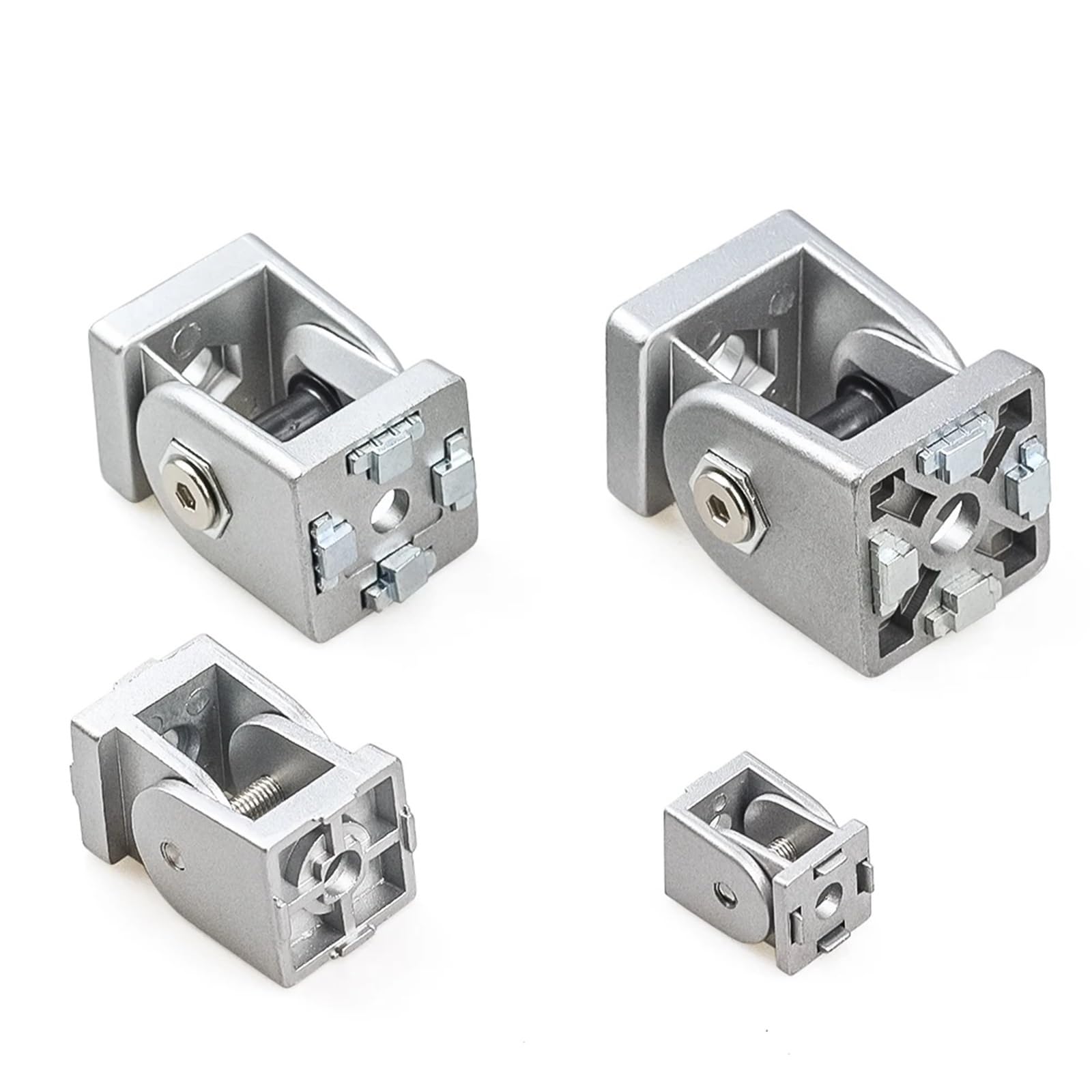 Bisagra de aluminio fundido con conector de junta pivotante Flexible, 4 Uds., for perfiles de extrusión de aluminio 20/30(3030)