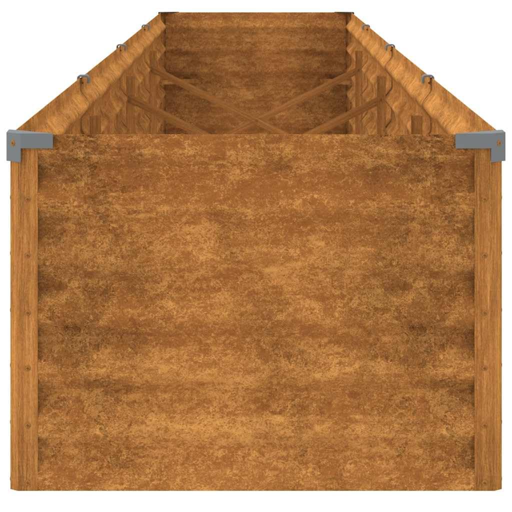 vidaXL Jardinera elevada de Acero corten 386x50x36 cm