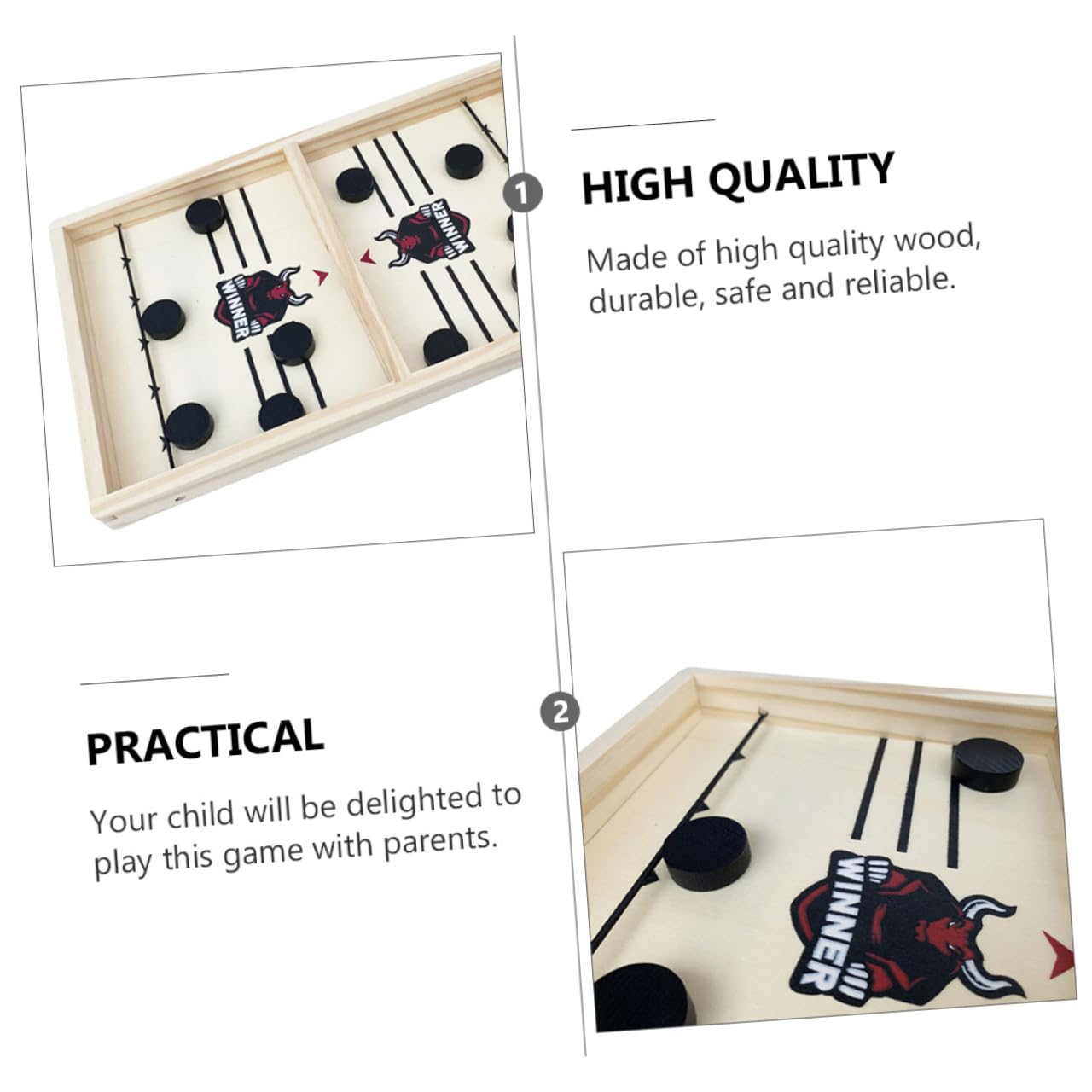 POPETPOP Jeu de Société en Bois Palets à Fronde pour Parents et Garçon et Filles, Jeu D'échecs Amusant et Éducatif pour Bataille de Bureau sur Table