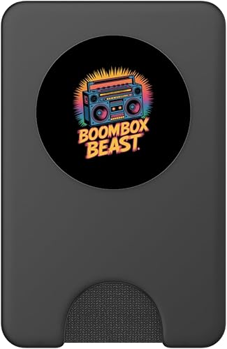 Miniatura 2 de Boombox Beast Retro 80s Hip Hop Street Music Vibes PopSockets PopWallet for MagSafe