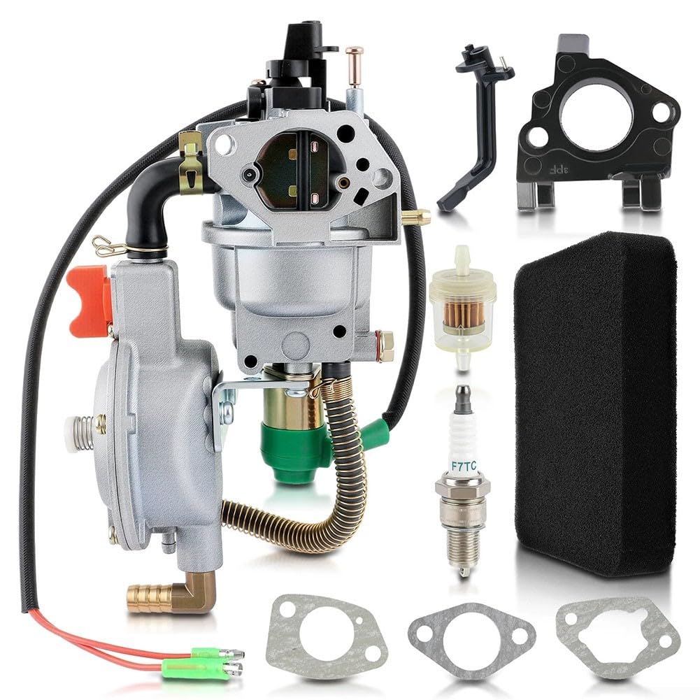 Kit de carburador de combustible dual de 4,5 kW a 10 kW para convertir a GLP y gas natural, apto para modelos de generadores comunes de otros fabricantes.