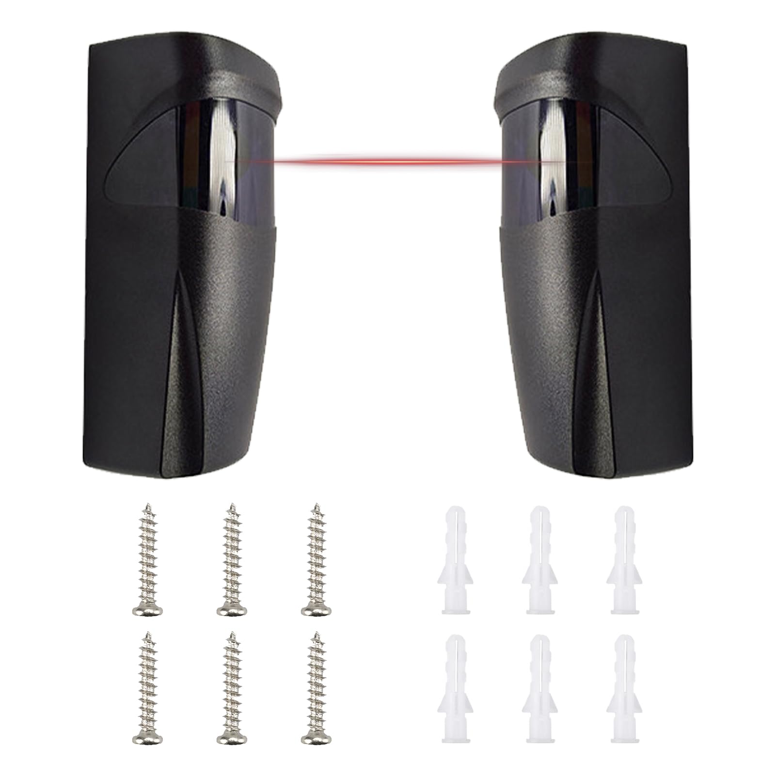 Fotocélulas Infrarrojos Universales, Fotocelula Sensor Puerta Garaje, para Automatización de Puertas y Cancelas de Garaje, Ajustables 180°, Protección IP55, con Filtro Solar, Compatible AC/DC 12-24V