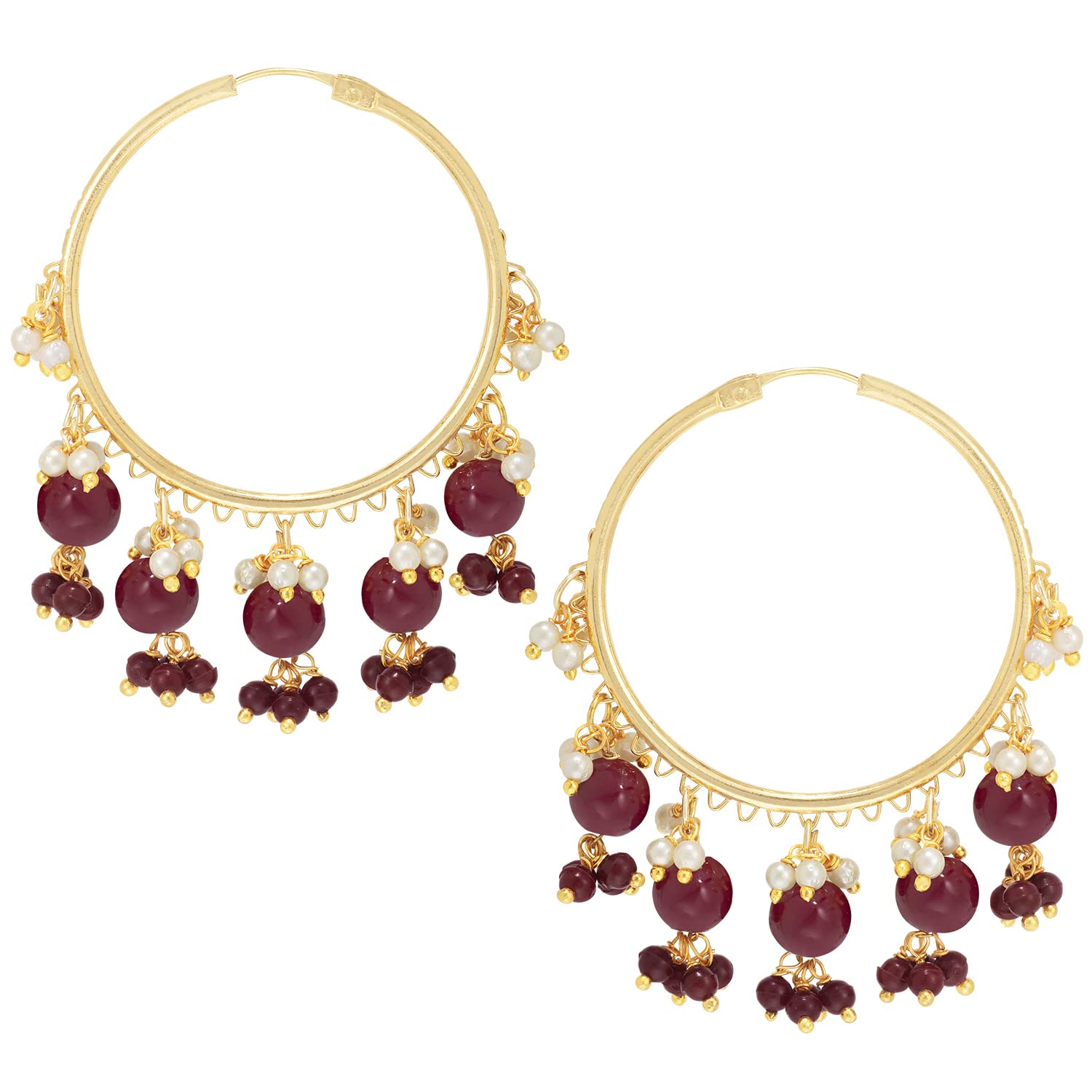 See full amazon price history chart for Peora Gold Plated Fancy Circular Maroon Dangling Pearls Hoop Earrings For Women Girls Peora Gold Plated Fancy Circular Maroon Dangling Pearls Hoop Earrings For Women Girls (B09NSSF6M3) Amazon Price History, Amazon Price Tracker