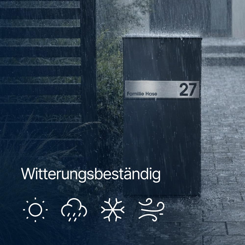 KNOBLOCH Briefkasten mit Paketbox KNOBOX PRO 11 - mit Gravur personalisiert, XXL Paketkasten, rostfrei wetterfest, Anthrazit RAL7016