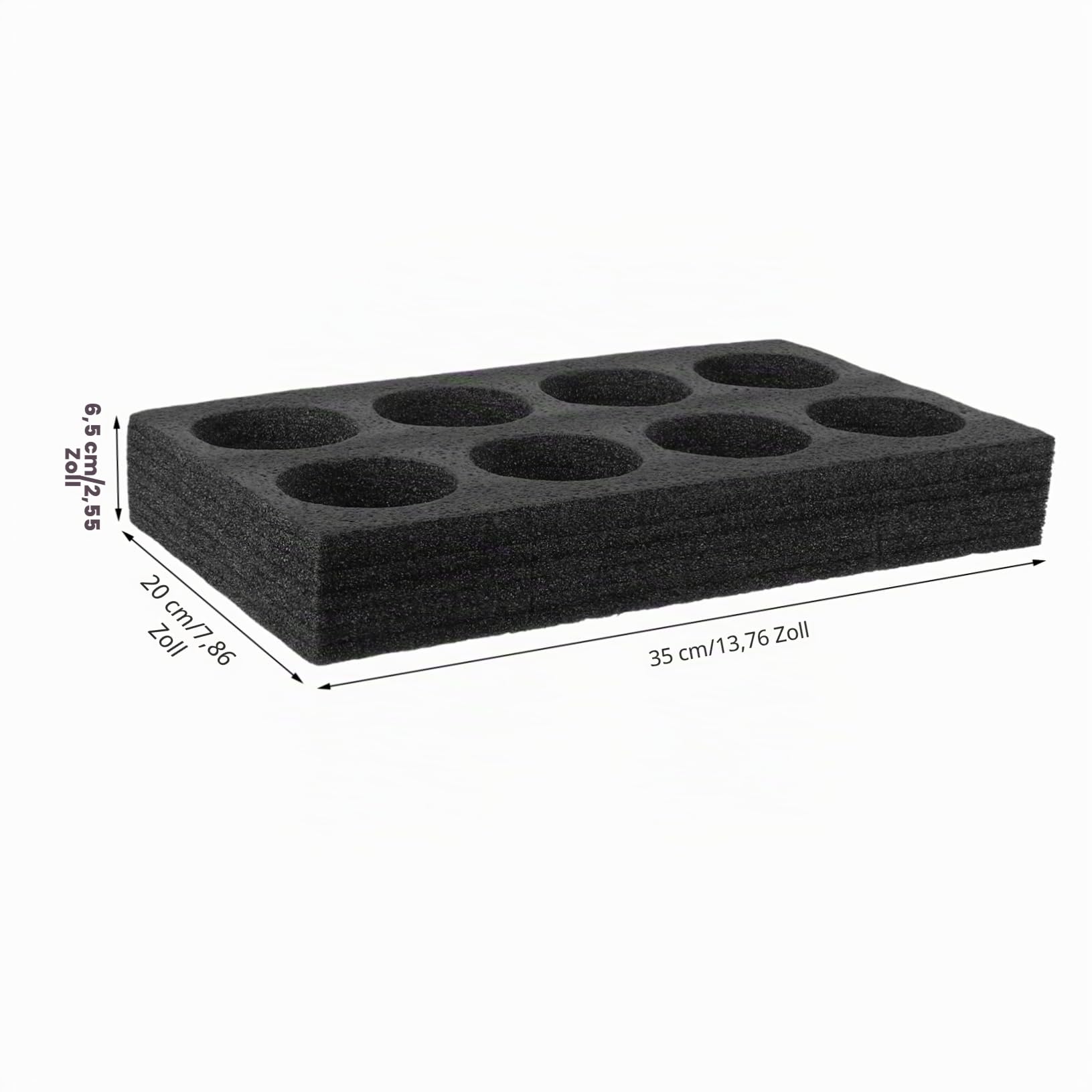 Schaumstoff Becherhalter 8 Löcher 2 Stück Milchtee Getränkehalter mit Perlenschaum für Kaffee und Tee zum Mitnehmen im Kaffee und Dessertladen