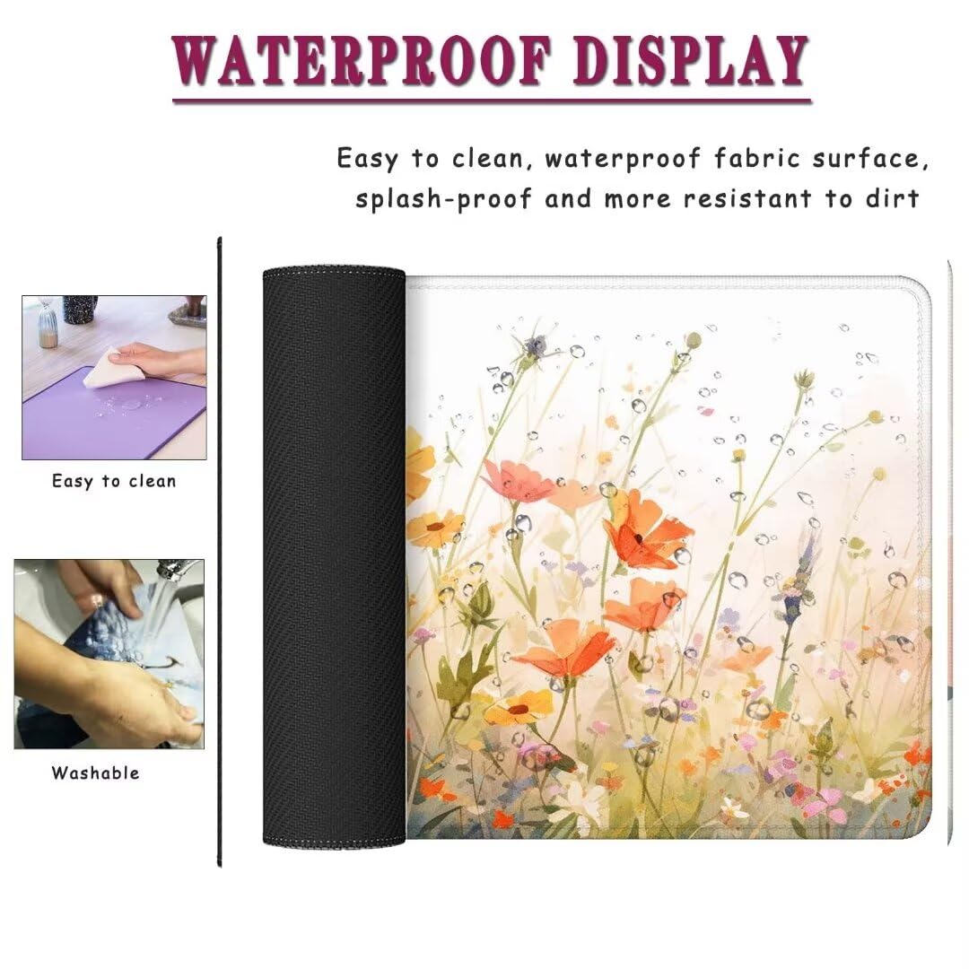 Alfombrilla Ratón Plant Art, Mousepad Alfombrilla Raton Gaming XXL 1600x800x4mm Mouse Desk Mat Gamer para Gaming, Tapete Escritorio Mujer Almohadilla Raton, Mouse Pad Base de Goma Antideslizante S-878