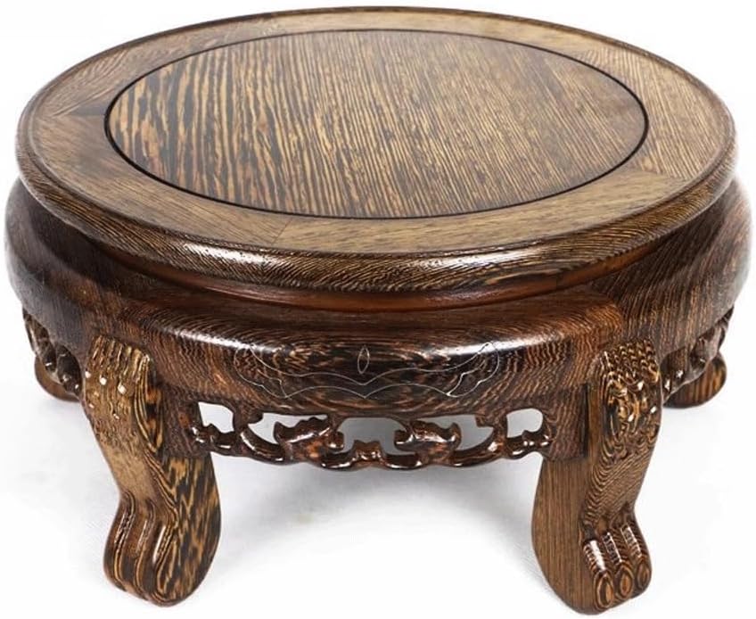 盆栽台座盆栽磁器花瓶ベースオーナメントペインティングタンクフィッシュタンクベースソリッドウッドブラケット花瓶台座ディスプレイスタンド