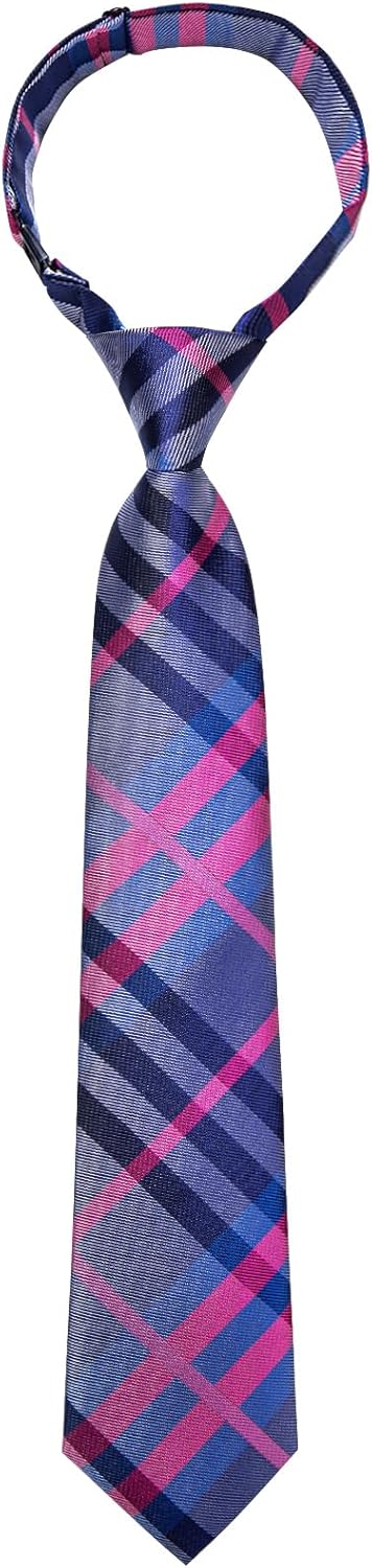 DiBanGu Boys Pre-tied Neckties and Pocket Square Set Adjustable Strap Tie for Kids Wedding Party Graduation School Uniforms - Image 6