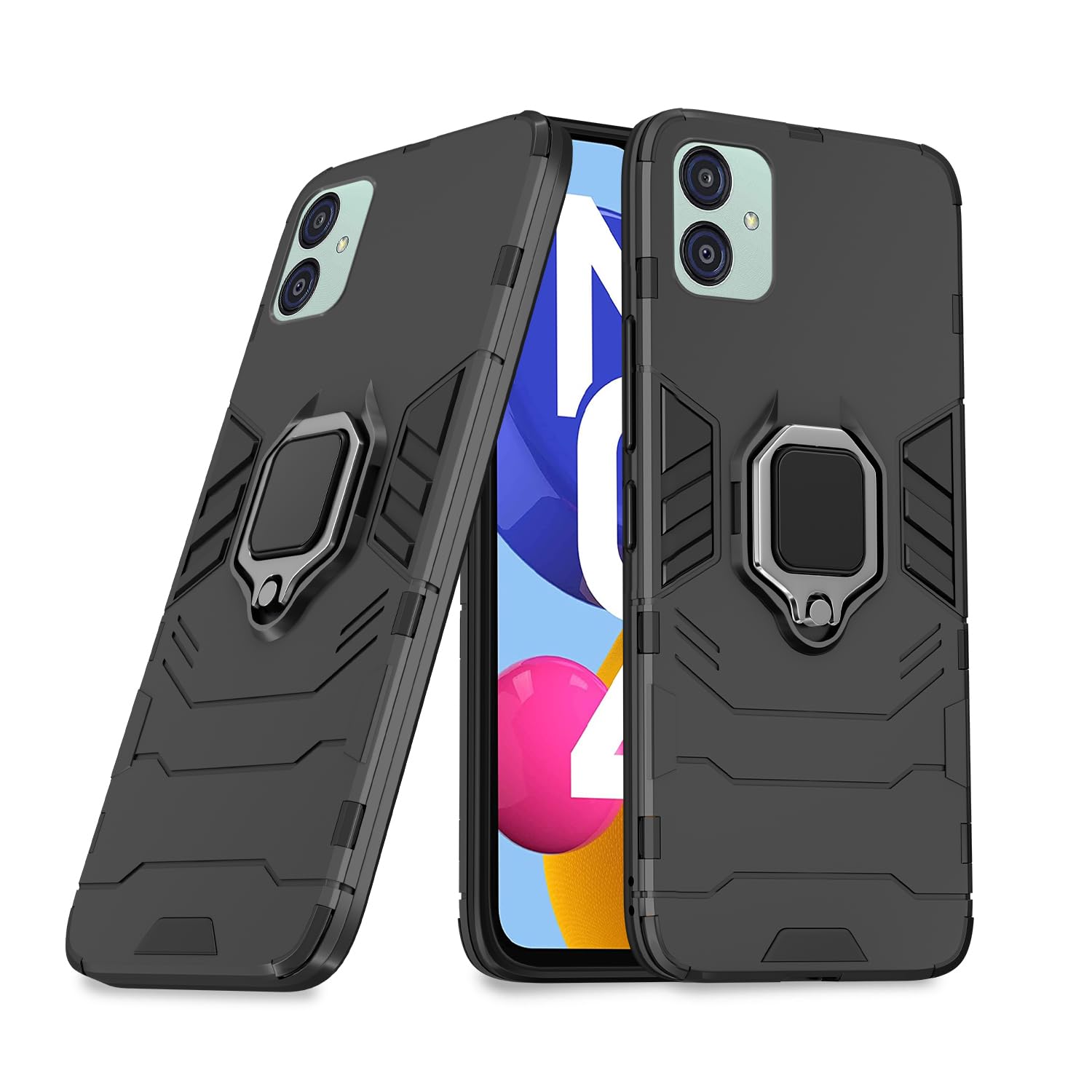 Pikkme Samsung Galaxy M04 / F04 / A04e Back Cover | D5 Tough Armor Bumper | 360 Protection Case | Ring Holder Stand Case (Black) (B0CBBKTHQ8) Amazon Price History, Amazon Price Tracker