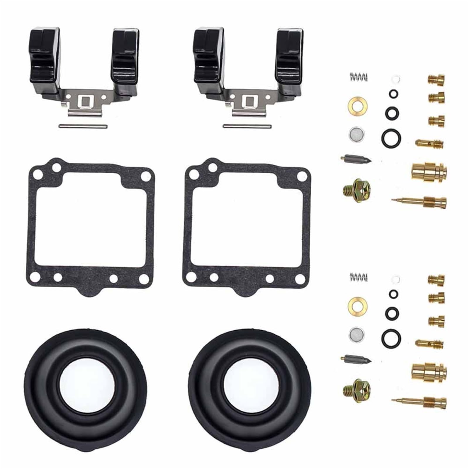2 Juegos De Kit Reparación Y Reconstrucción Carburador para Suzuki GS450 GS450D GS450Z 1982 1983-incluye Flotador, Válvula Aguja, Juntas, Tóricas