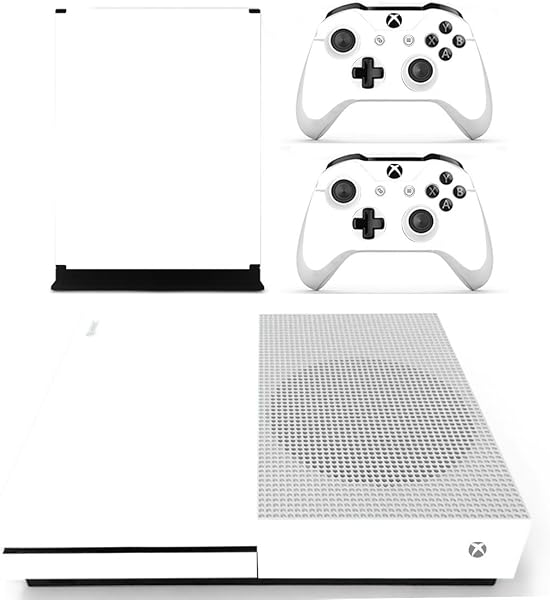 DOTBUY Vinyl Decal Full Body Skin Sticker For Microsoft Xbox One S Console And 2 Controllers And Kinect 2.0 (All White) - 1