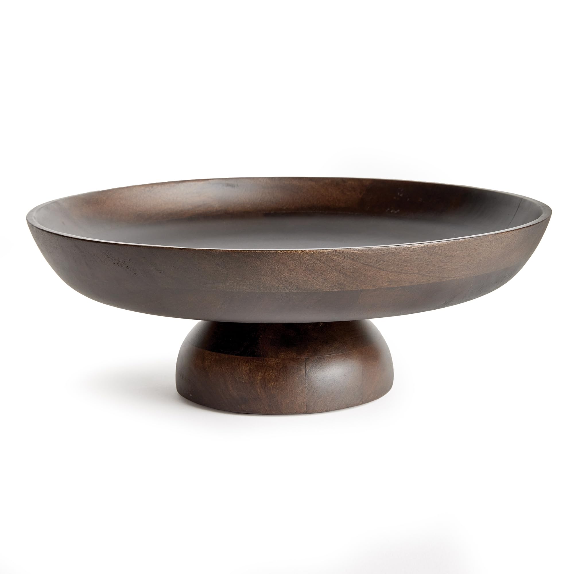 Napa Home & Garden Bowie Footed Bowl - Contemporary Mango Wood Serving Bowl Perfect and Centerpieces Brown