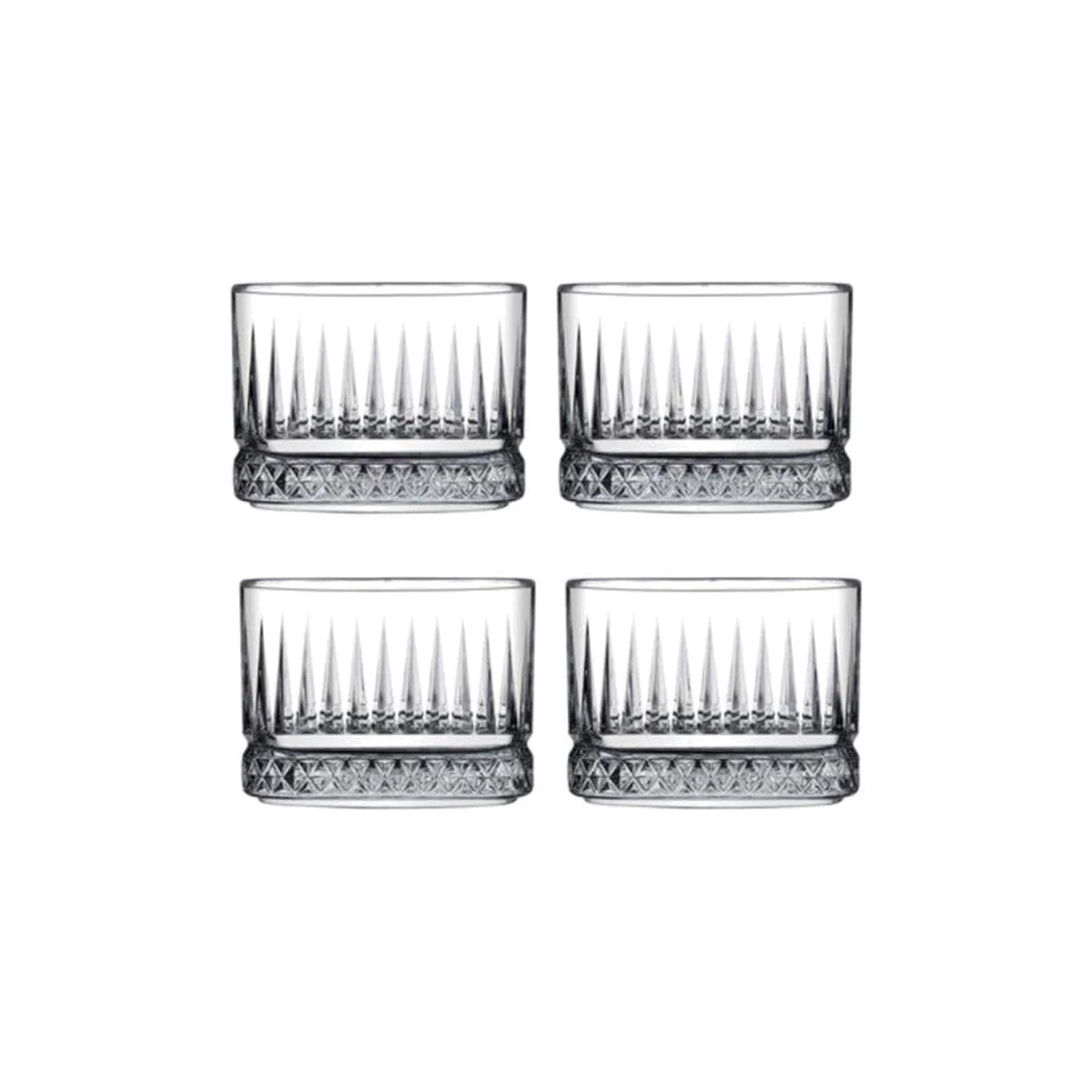 Glasschalen 12er-Set – 235 ml stapelbare Dessertschalen mit Facettenschliff, spülmaschinenfest, für Desserts, Dips, Vorspeisen & Snacks
