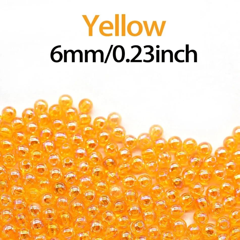 200 piezas cuentas plásticas flotantes 6mm para pesca miniatura 6
