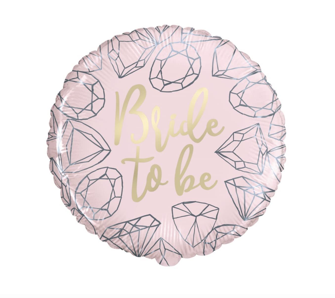 Pink Diamond Bride to Be Round Foil Balloon (45cm) - Unique & Elegant Party Decoration - Ideal for Bridal Showers & Bachelorette Parties - 1 Pc