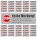 50 Stück bitte keine werbung aufkleber - CARGEN keine werbung aufkleber briefkasten schild kostenlose zeitungen Edelstahl-Optik einzeln ablösbar matt wetterfest Silber 7 x 2,5 cm