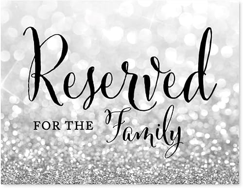 Miniatura 109 de Andaz Press Letreros de fiesta de boda, purpurina plateada brillante, 8.5 x 11 pulgadas, letrero de mesa de postre de recepción de barra de Food