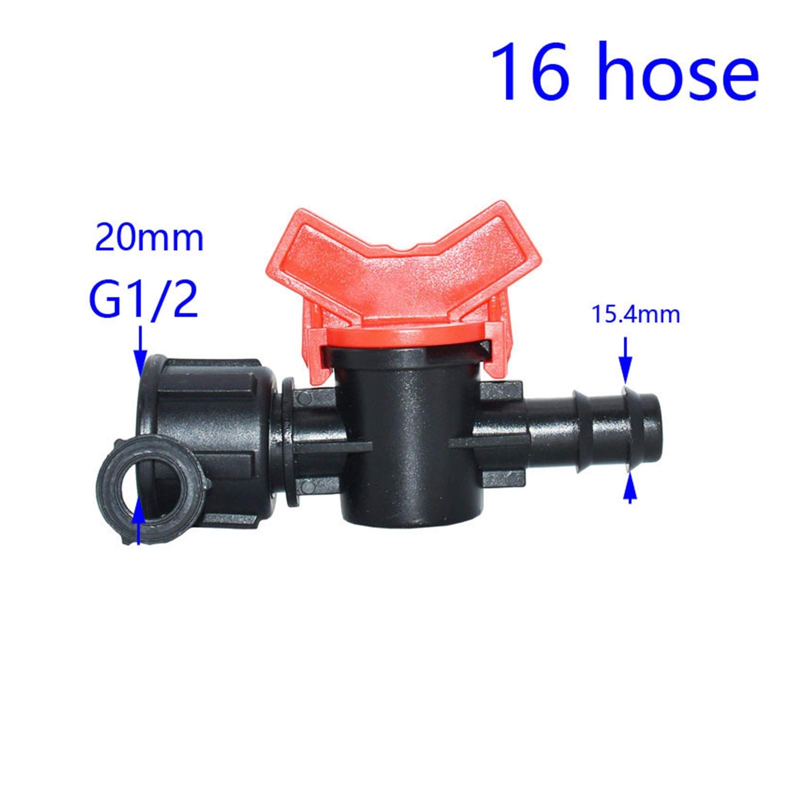 Boquilla de nebulización para riego de jardines LR Rosca hembra 1/2" 3/4" for 16mm 20mm manguera de jardín grifo 1/2 3/4 manguera de riego adaptador de la válvula de agua Mini llave de paso de conecto