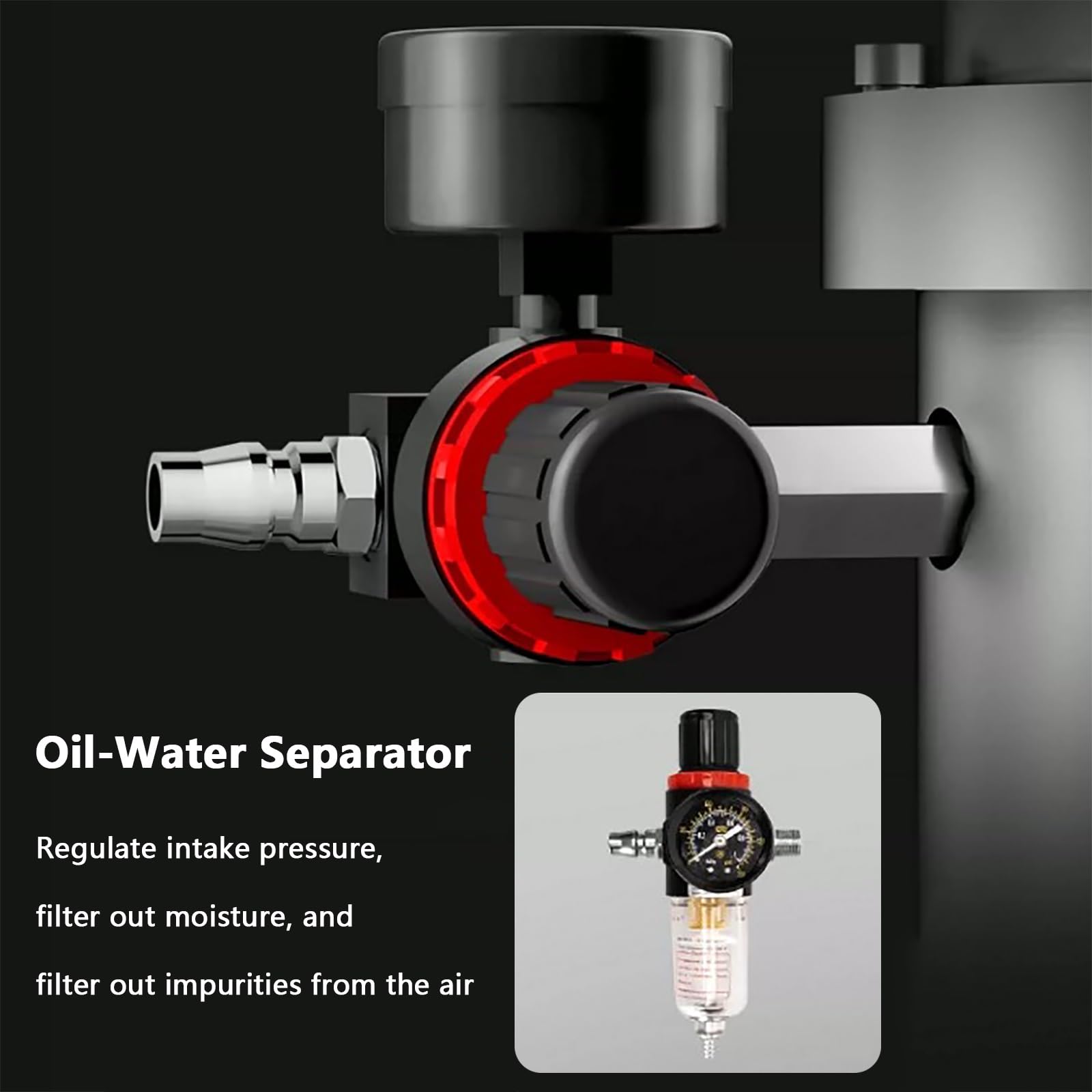 Bomba de Grasa de 45 L/11,8 GAL, Lubricación Neumática | Manguera de Aceite de 6 M, Boquilla Giratoria de Acero, Caudal de 0,9 L/min, Relación de 60:1