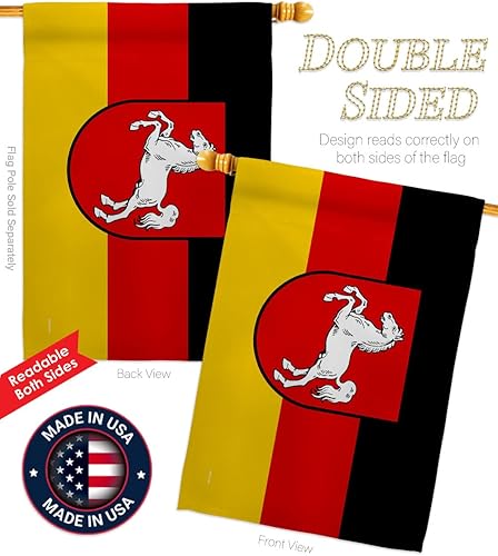 Miniatura 3 de Americana Home & Garden Bandera regional de la casa de la Baja Sajonia Alemania, Estados Unidos, territorio de Europa Central, historia antigua,