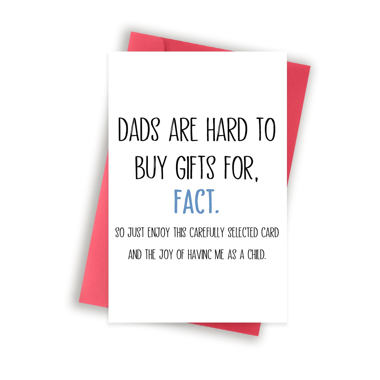 MOROLURU Funny Fathers Day Card for Best Dad In The World, Fathers Day Card Gifts from Daughter Son, Humor Father's Day Cards for Dad Father Grandpa