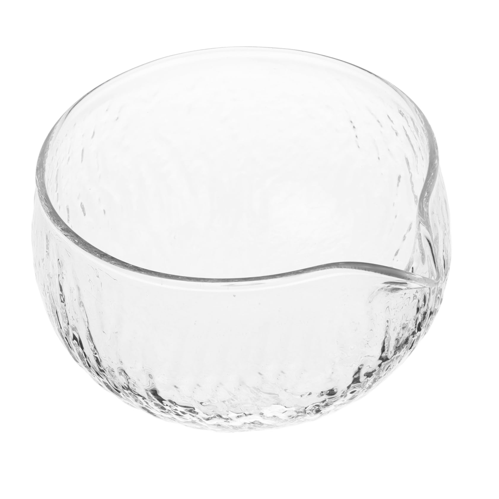 DECHOUS Matcha Bowl with Spout Elegant Japanese Tea Mixing Bowl Clear Glass Design for Daily Use Lightweight and Easy to Store for Matcha Tea Enthusiasts