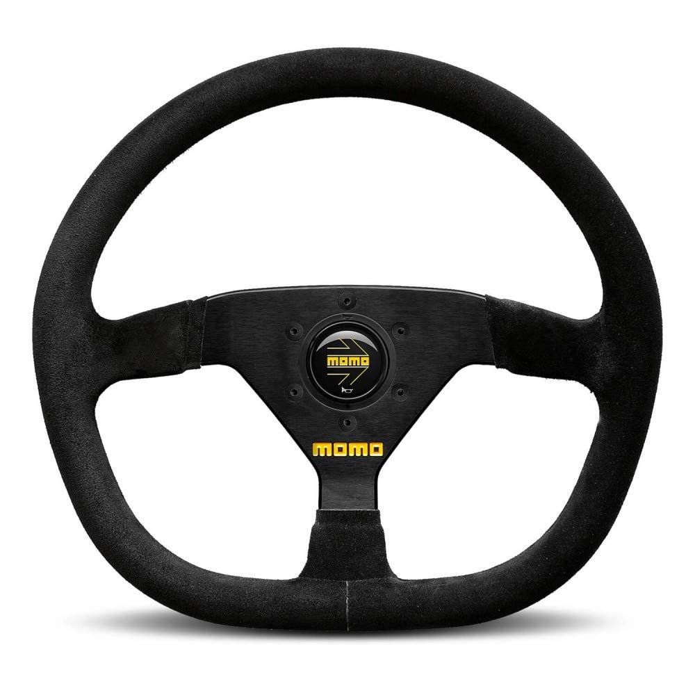 MOMO Motorsport MOD. 88 Racing Steering Wheel Black Suede Grip Brushed Black Anodized Spoke 320mm