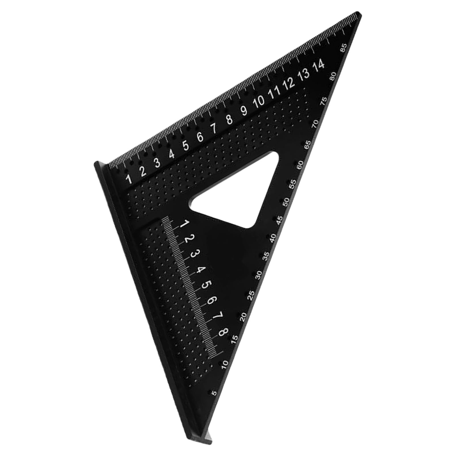 7in Carpenter Square Metal Triangle Ruler 45/90 Degree Aluminum Alloy Rafter Square Architect Ruler Carpenter Tool