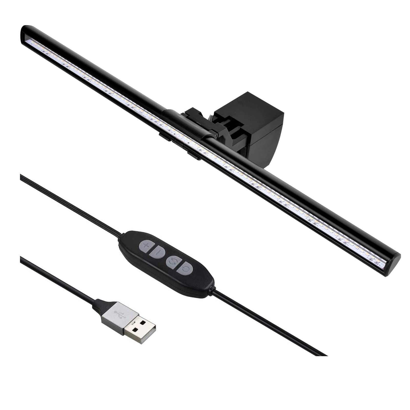 Wodgreat 40cm Lampada da Monitor Computer - per la cura degli occhi -LED Luce Monitor i - 3 modalità di luce x 10 livelli di luminosità -USB Lampada Schermo PC per la Casa e L'ufficio - Nero