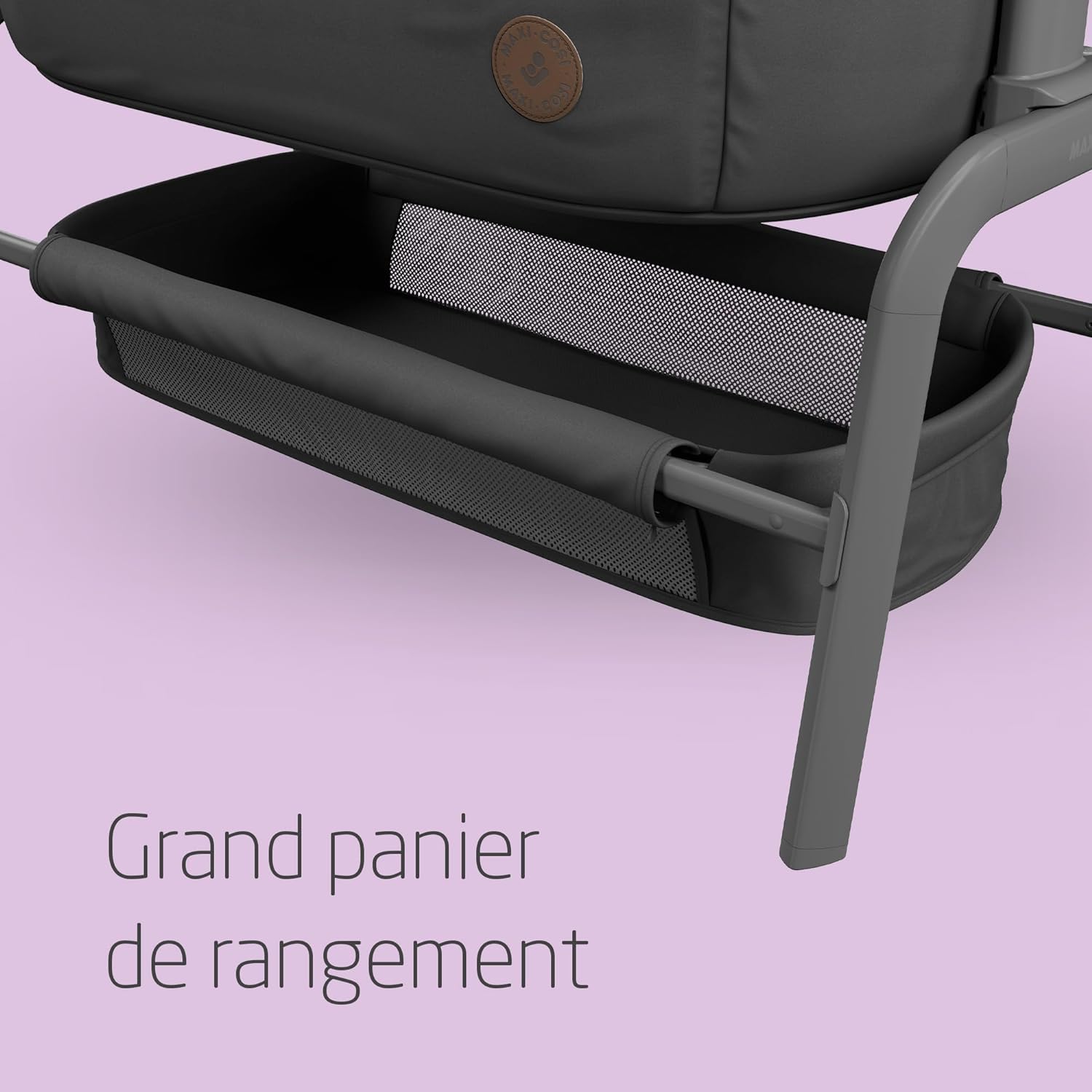 Maxi-Cosi Iora Berceau Cododo, Lit Cododo Bebe Pliable, 0-6 Mois, 9 kg Max, 4 Inclinaisons et 5 Hauteurs, Système Coulissant, Matelas Confort, Grand Panier, Facile à Transporter, Essential Graphite