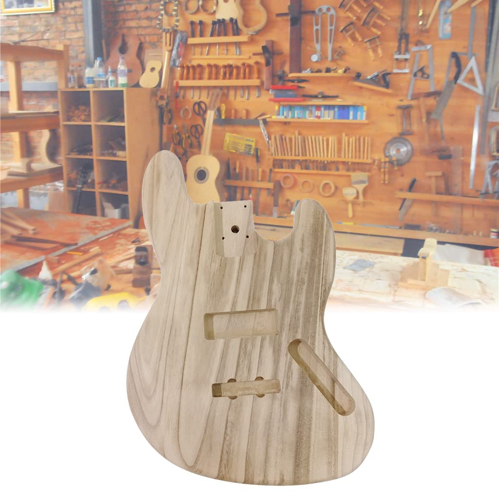 Ręcznie wykonana elektryczna gitara basowa, typ drewna, do akcesoriów basowych, niedokończone części zamienne, drewno