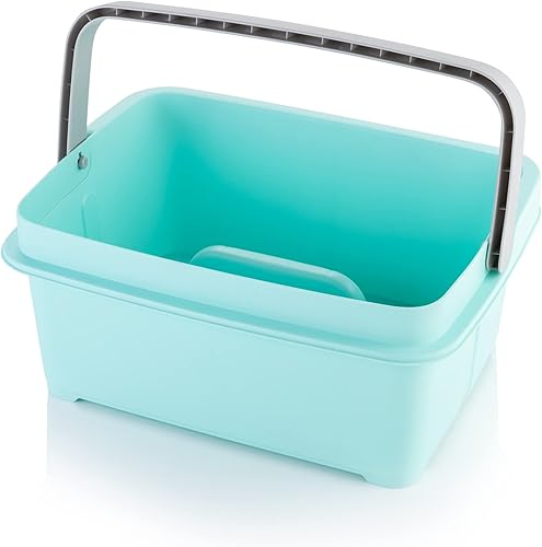 Miniatura 10 de Minky - Organizador de almacenamiento grande de plástico, fácil de limpiar, con asa plegable, perfecto para limpieza, manualidades, artículos de