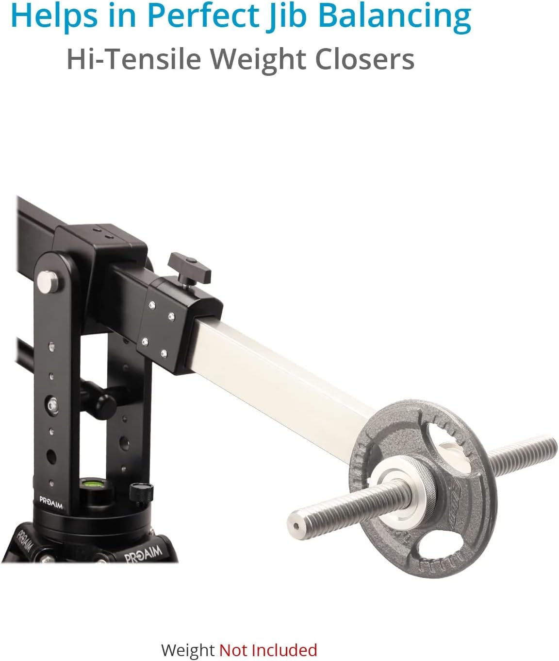 PROAIM 10' Wave-2 Camera Jib Crane with CST-100 Heavy-Duty 100mm 2-Stage Tripod, Portable Tripod Dolly, Pan/Tilt Head with 12V Joystick Control. (P-WV-2PL-PP)