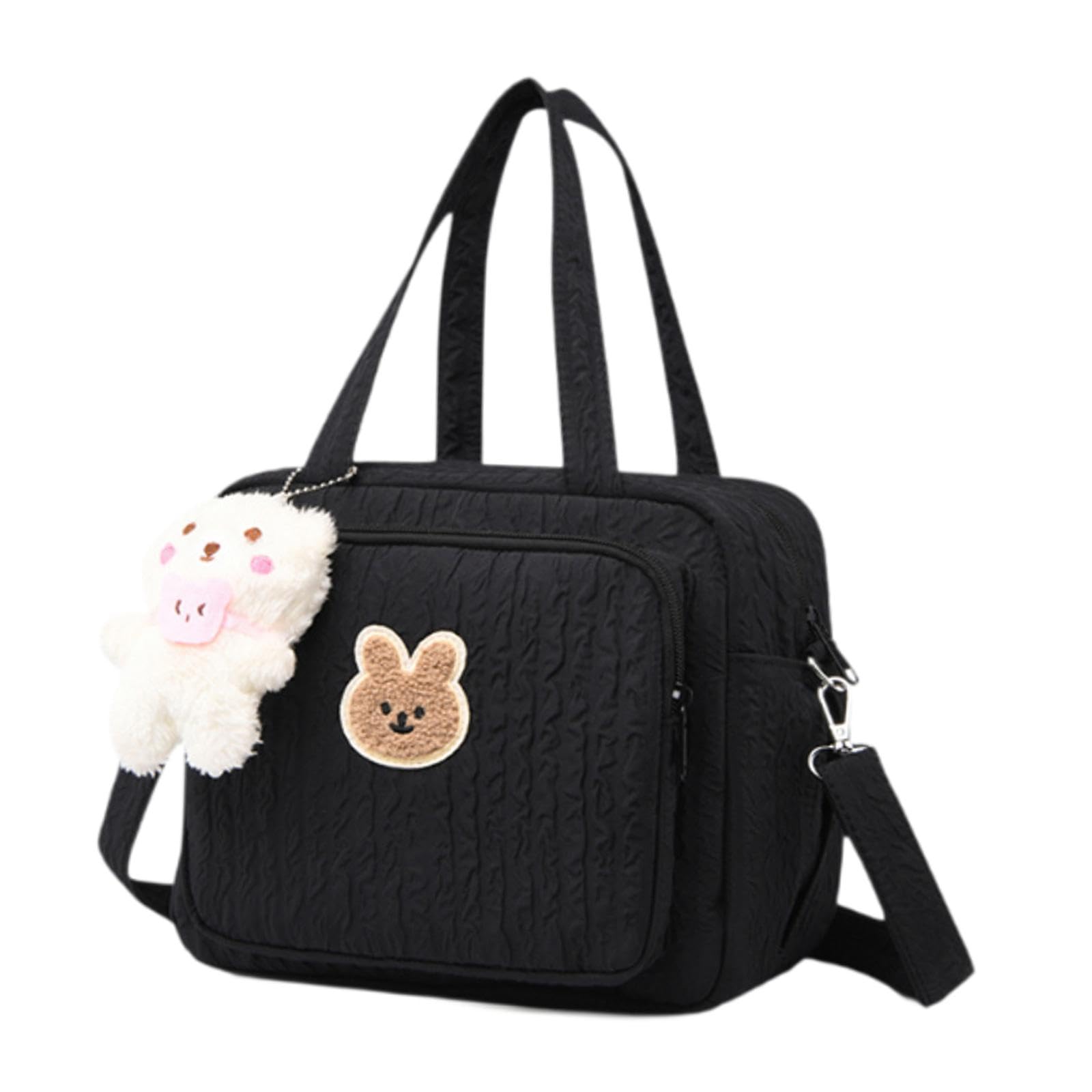 Sharplace Sac à Langer Sac à bandoulière Grande capacité Sac de Voyage élégant Sac de Maquillage Sac à Main léger Sac de Rangement, Noir